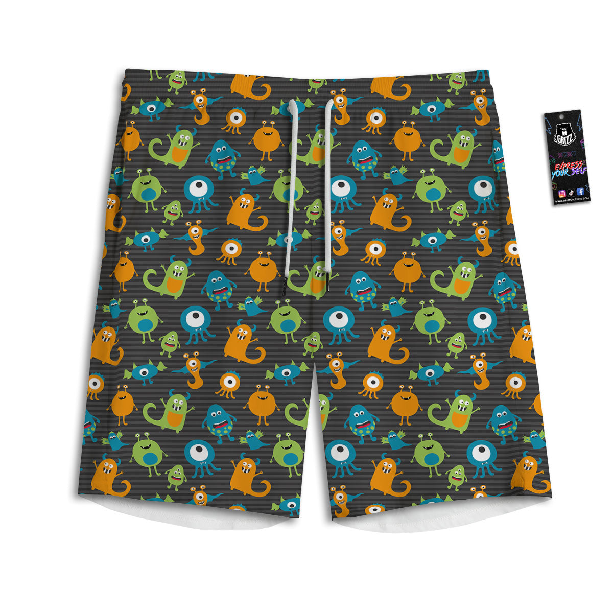 Aloha Hawaiian Flower Print Men's Athletic Shorts