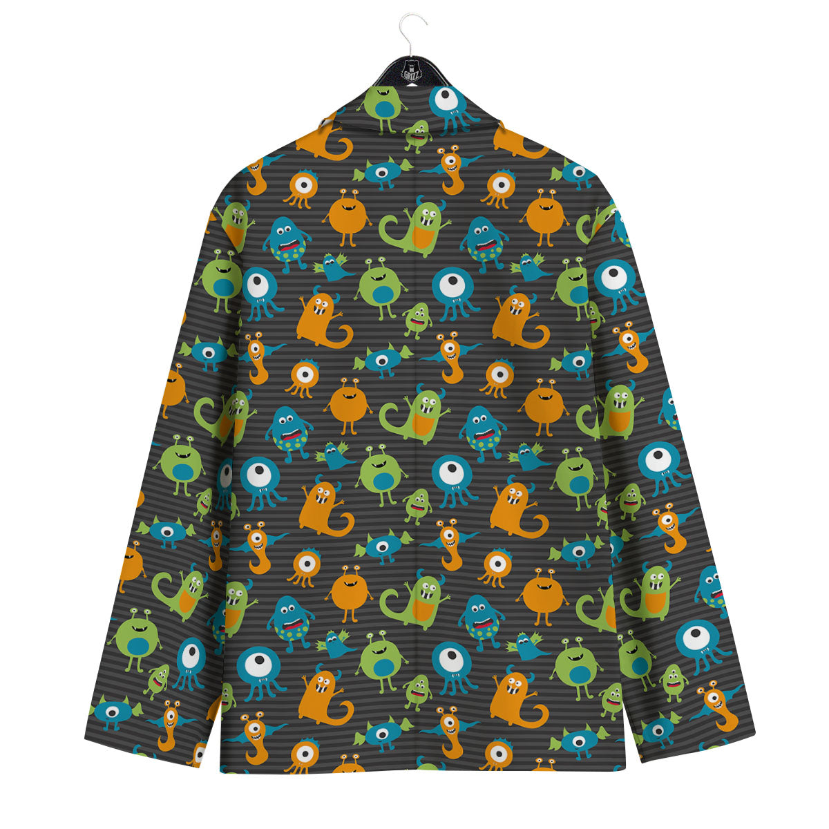 Alien Grey Striped Print Pattern Men's Sport Coat-grizzshop