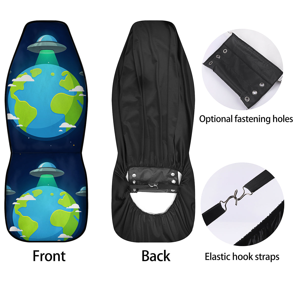 Alien Invasion And Earth Print Car Seat Covers-grizzshop