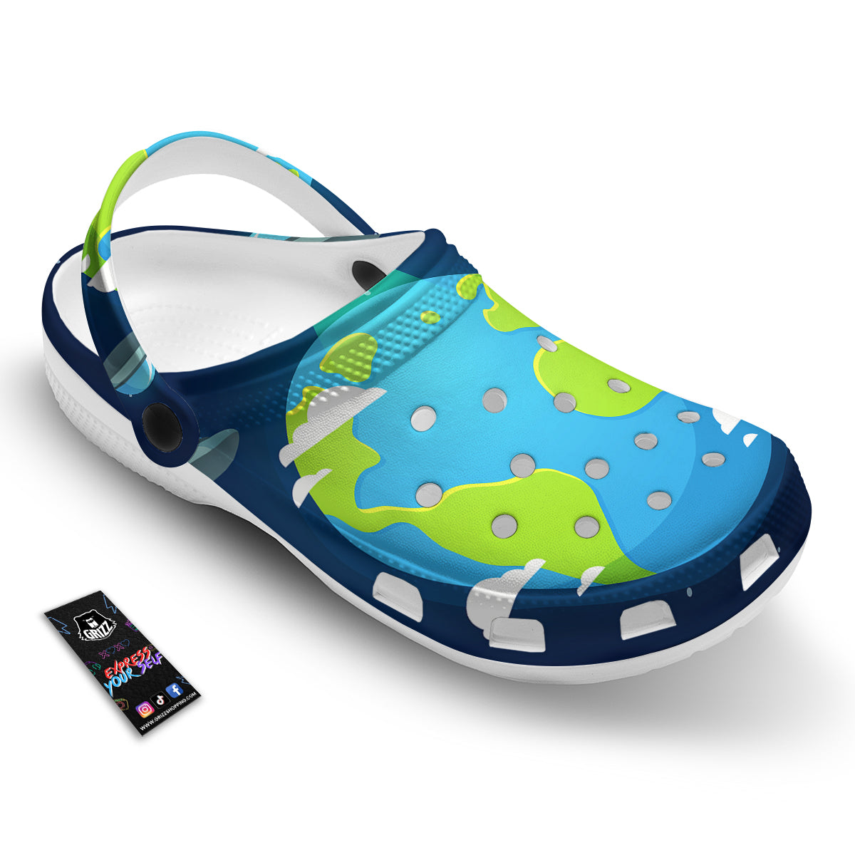 Alien Invasion And Earth Print Clog-grizzshop