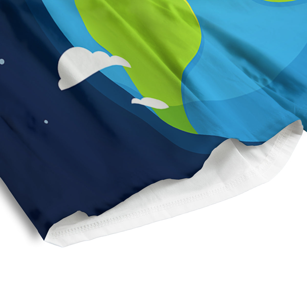 Alien Invasion And Earth Print Men's Athletic Shorts