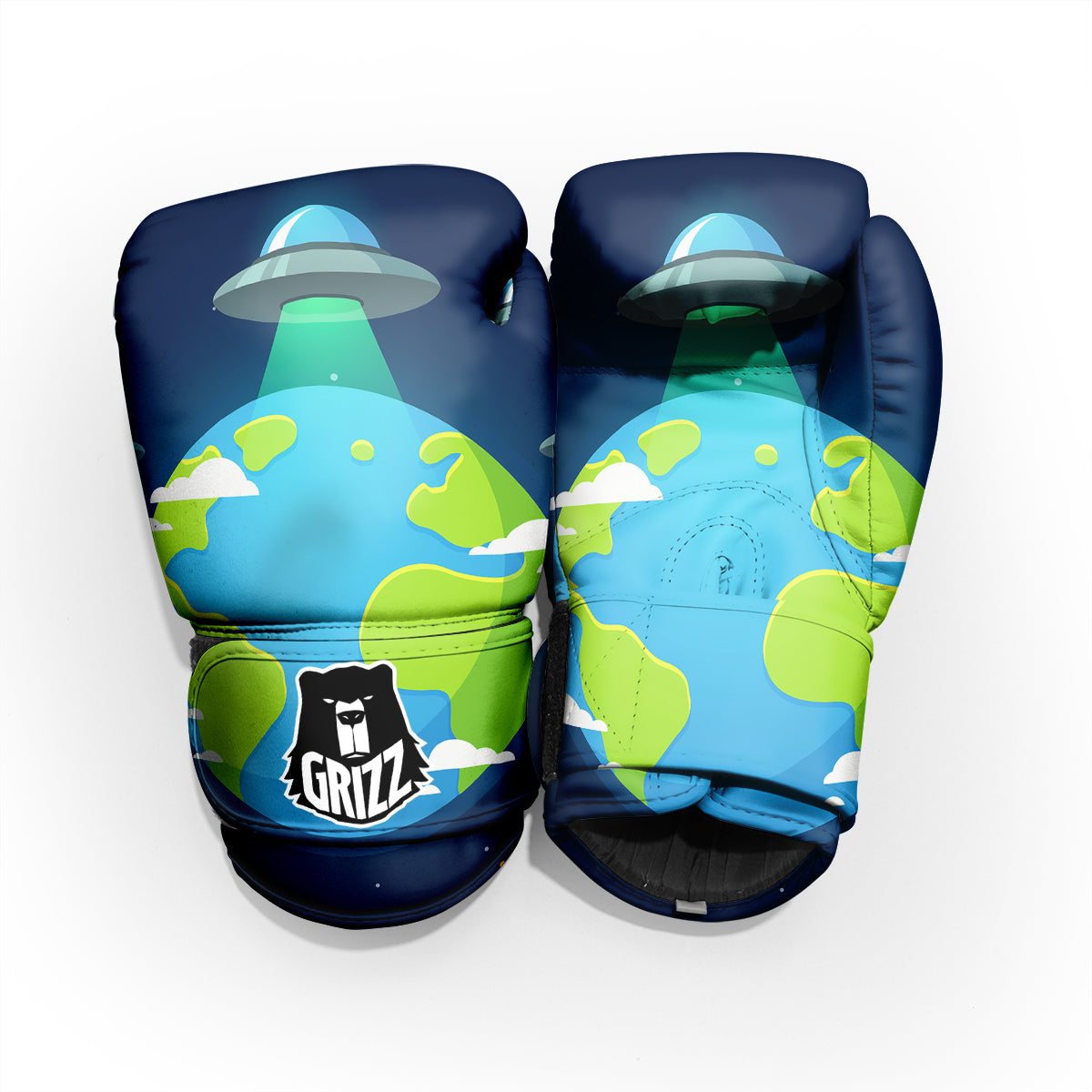 Alien Invasion And Earth Print Pro Boxing Glove
