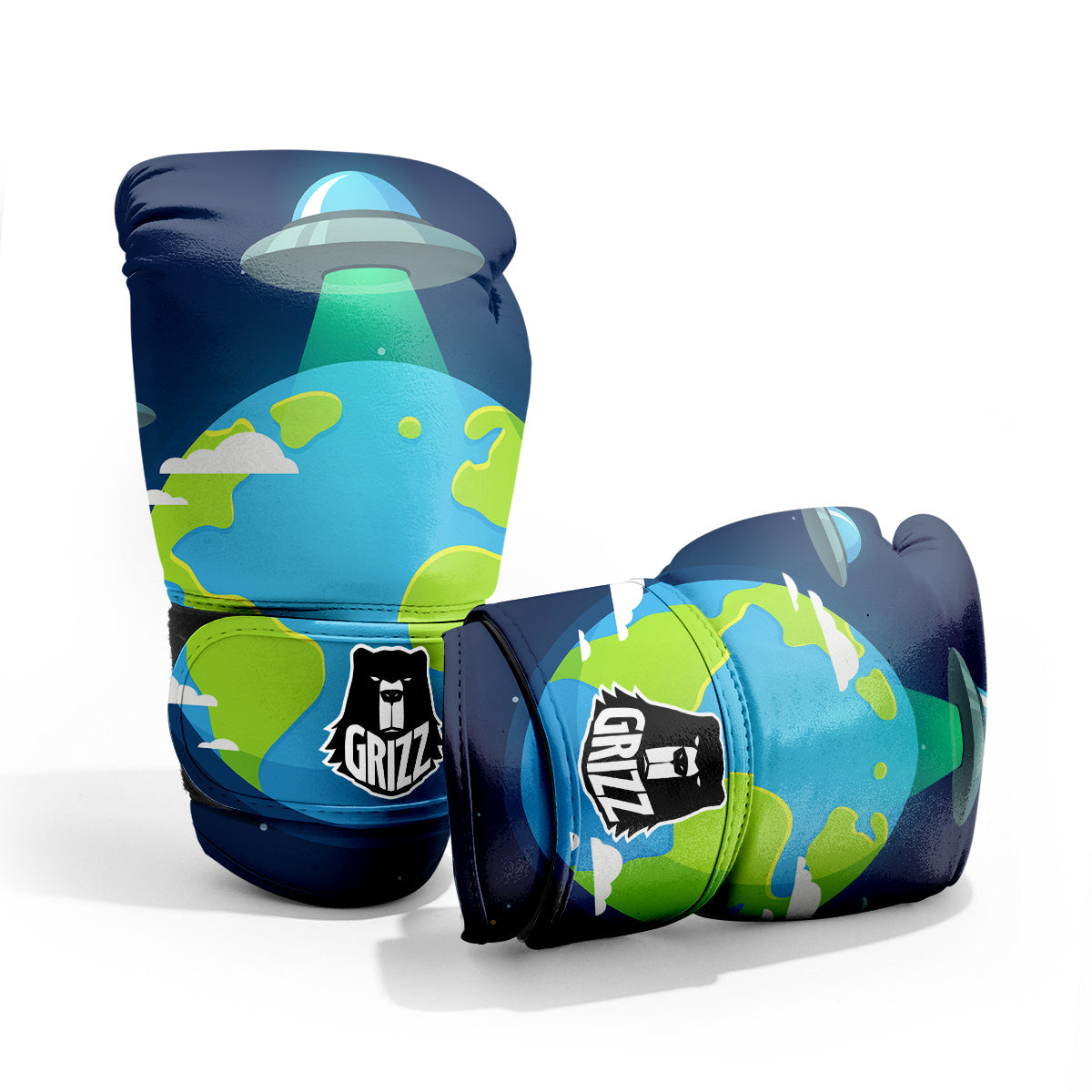 Alien Invasion And Earth Print Pro Boxing Glove