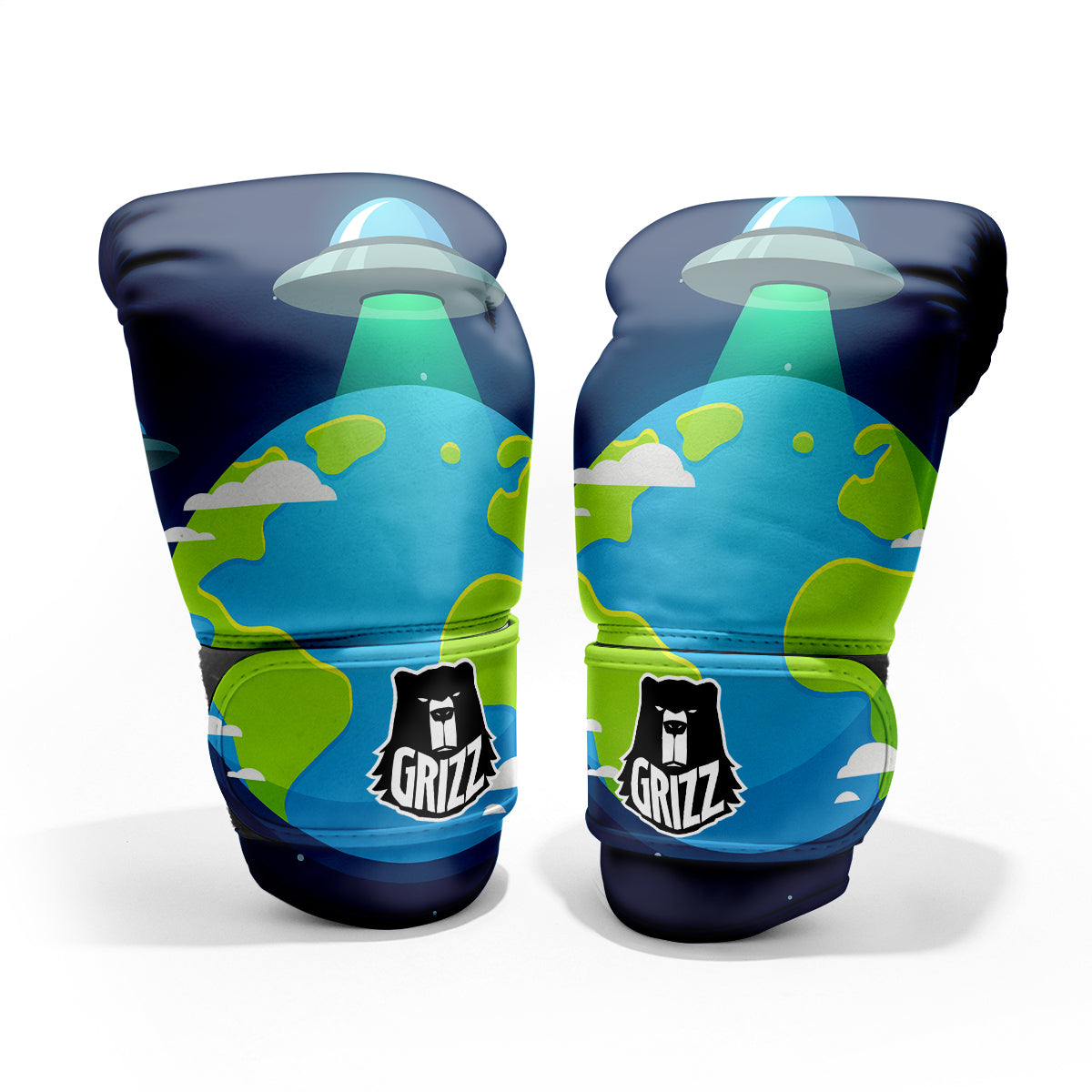 Alien Invasion And Earth Print Pro Boxing Glove
