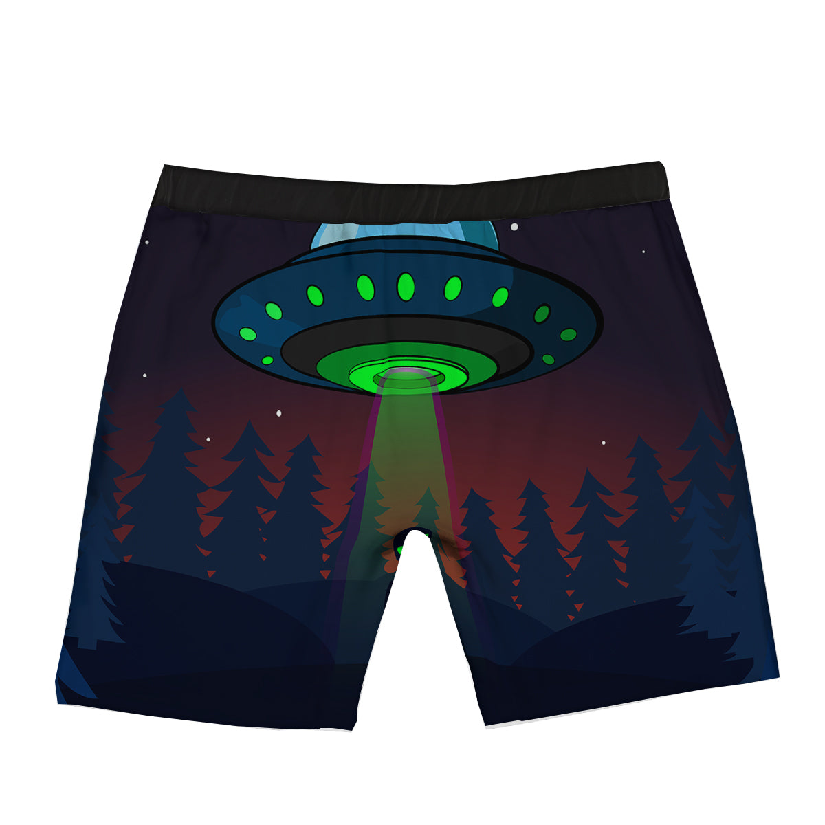 Alien Invasion On Earth Print Boxer Briefs-grizzshop
