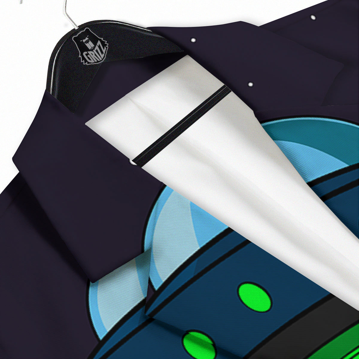 Alien Invasion On Earth Print Men's Sport Coat-grizzshop