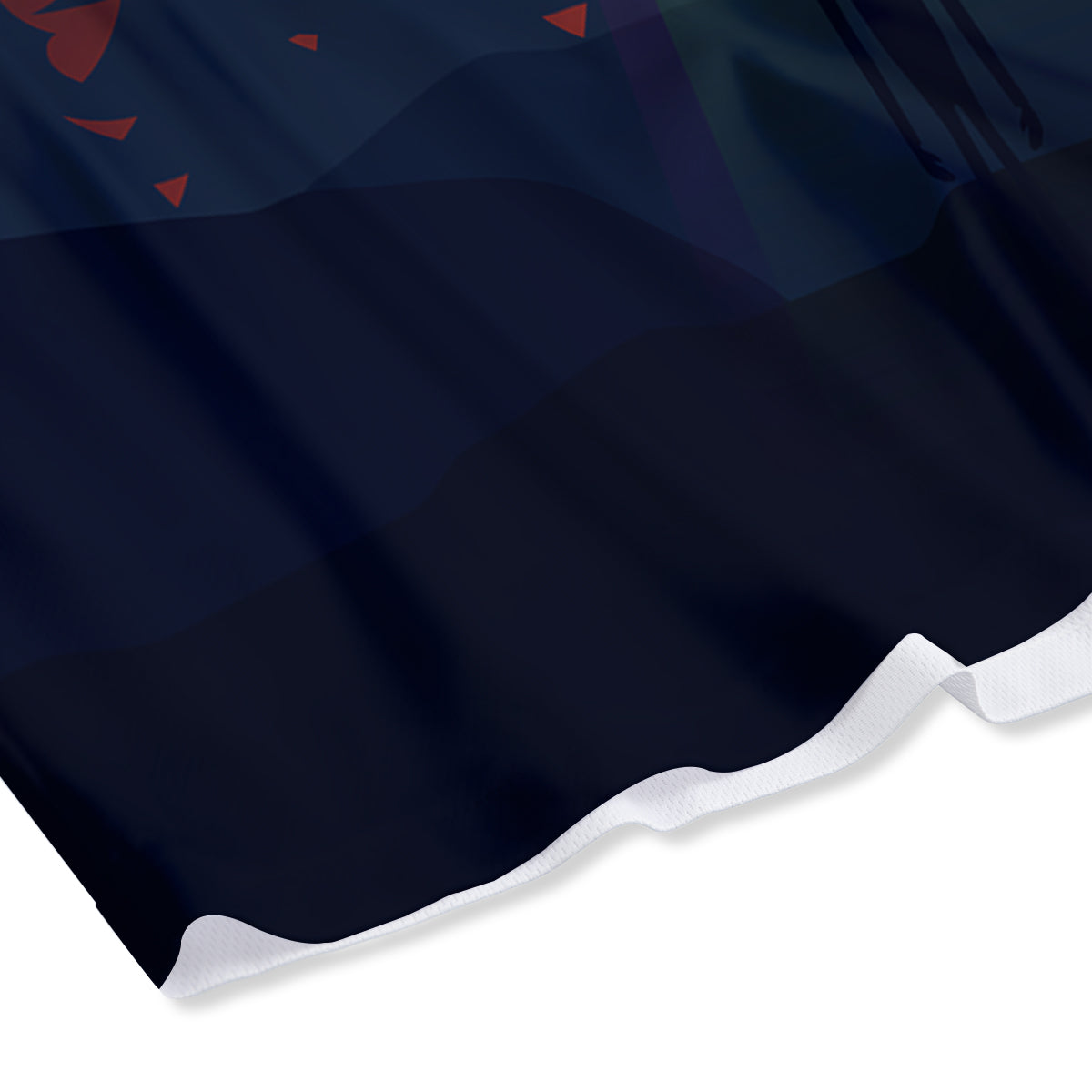 Blue Dark Kaleidoscope Print Mesh Shorts