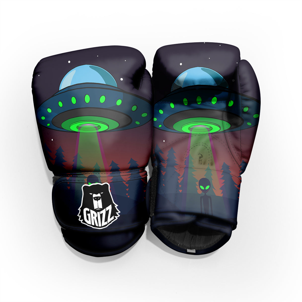 Alien Invasion On Earth Print Pro Boxing Glove