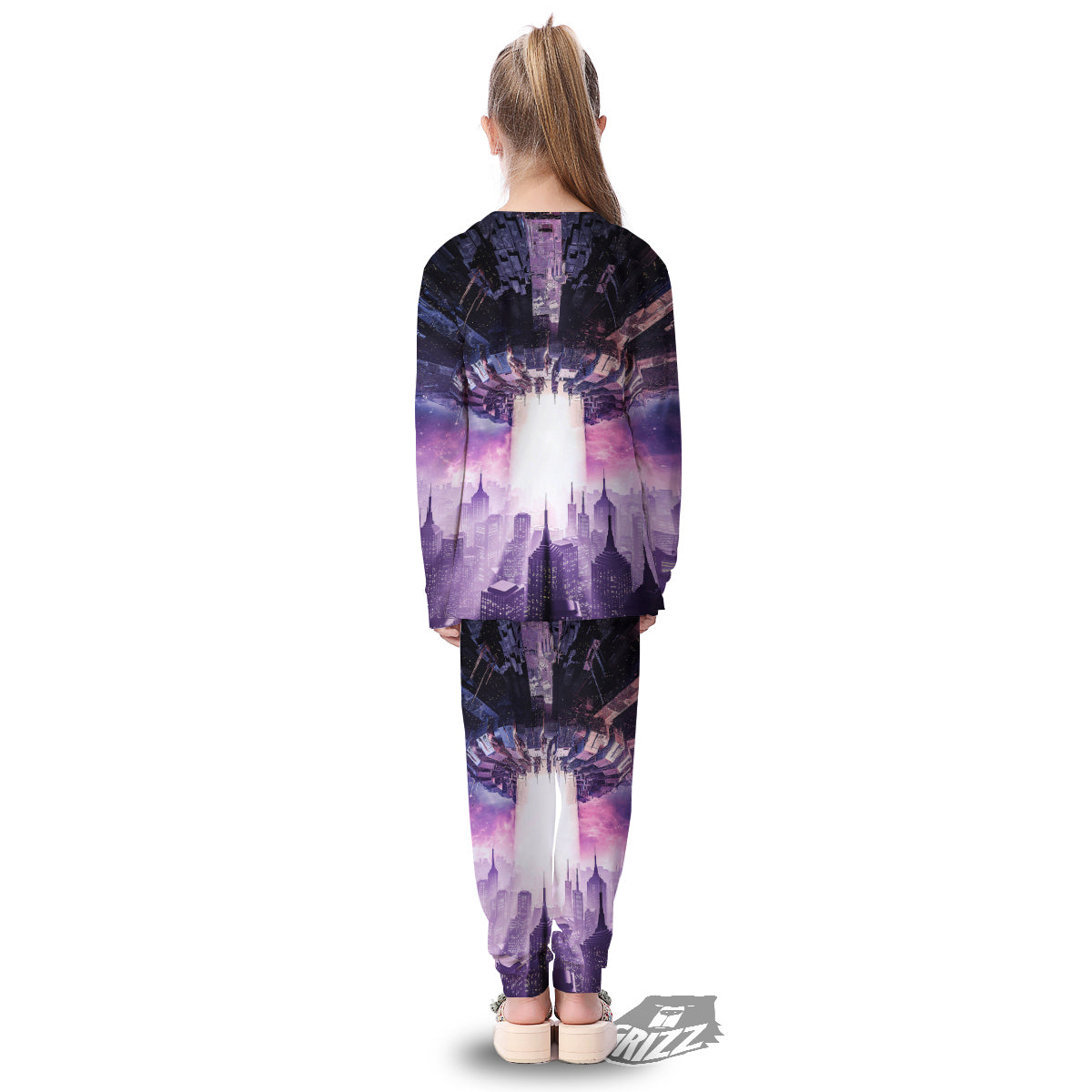 Alien Invasion Print Kid's Pajamas-grizzshop