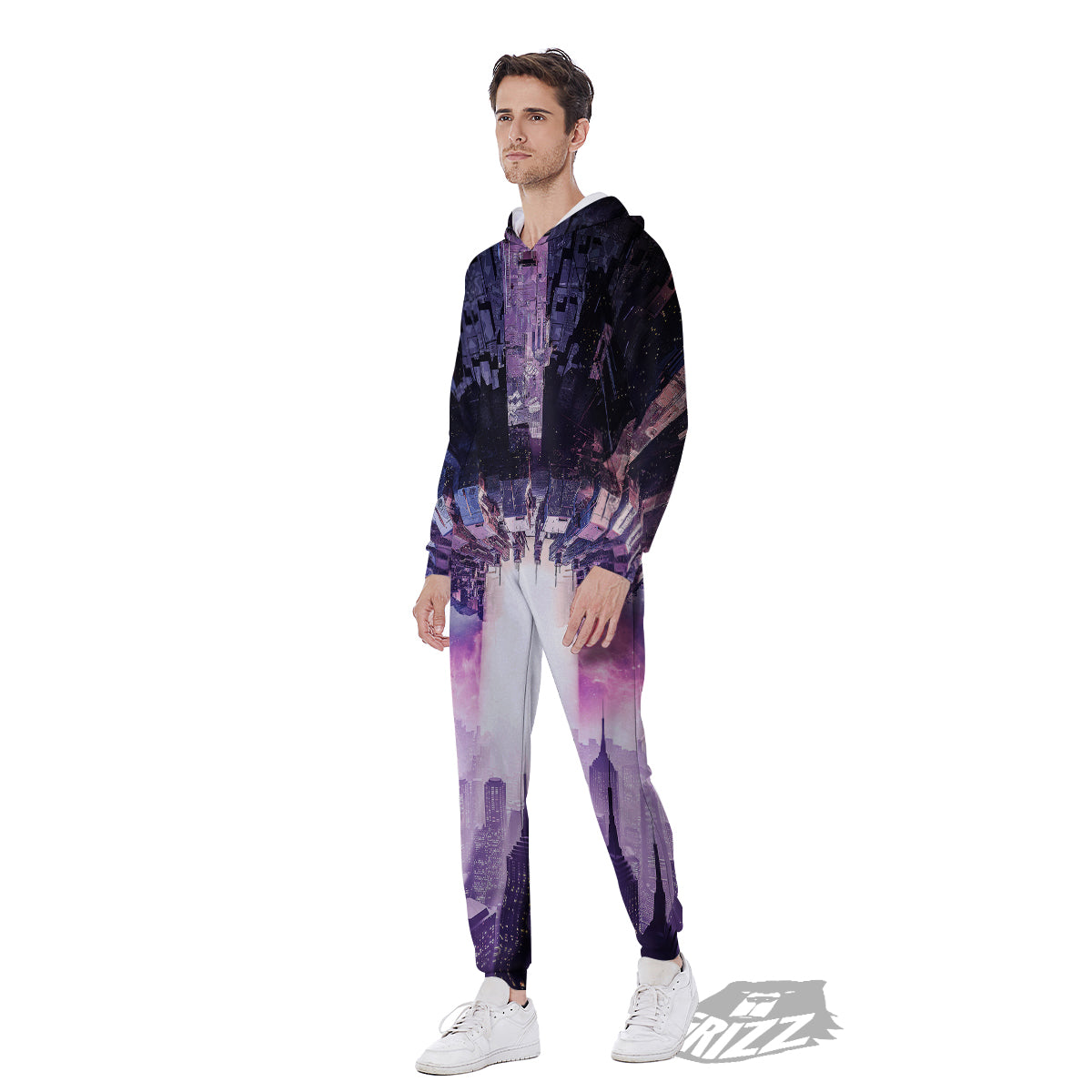 Alien Invasion Print Men's Jumpsuit-grizzshop