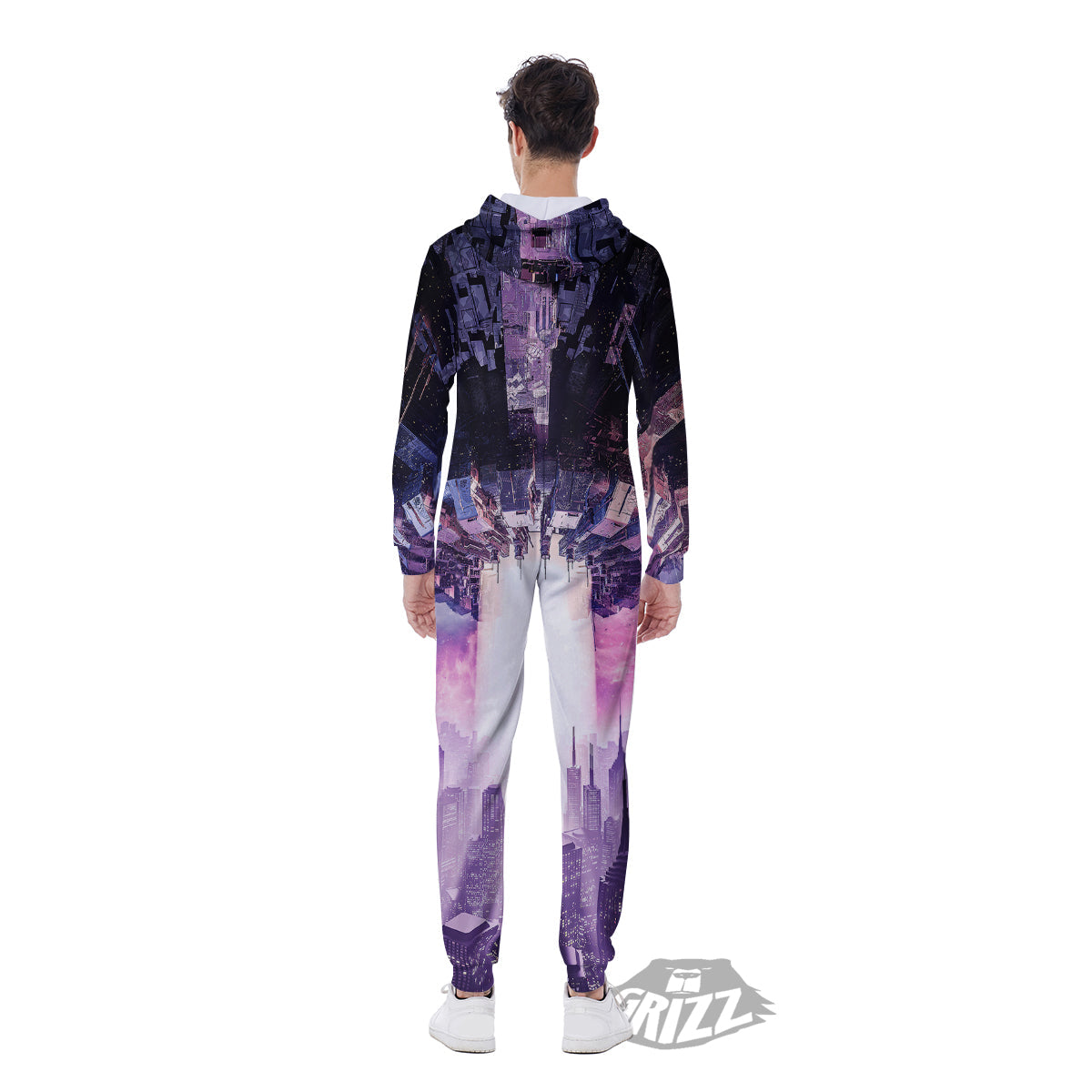 Alien Invasion Print Men's Jumpsuit-grizzshop