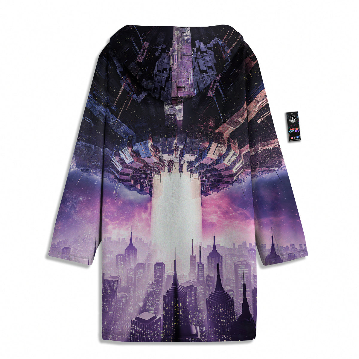 Alien Invasion Print Men's Windbreaker Jacket-grizzshop