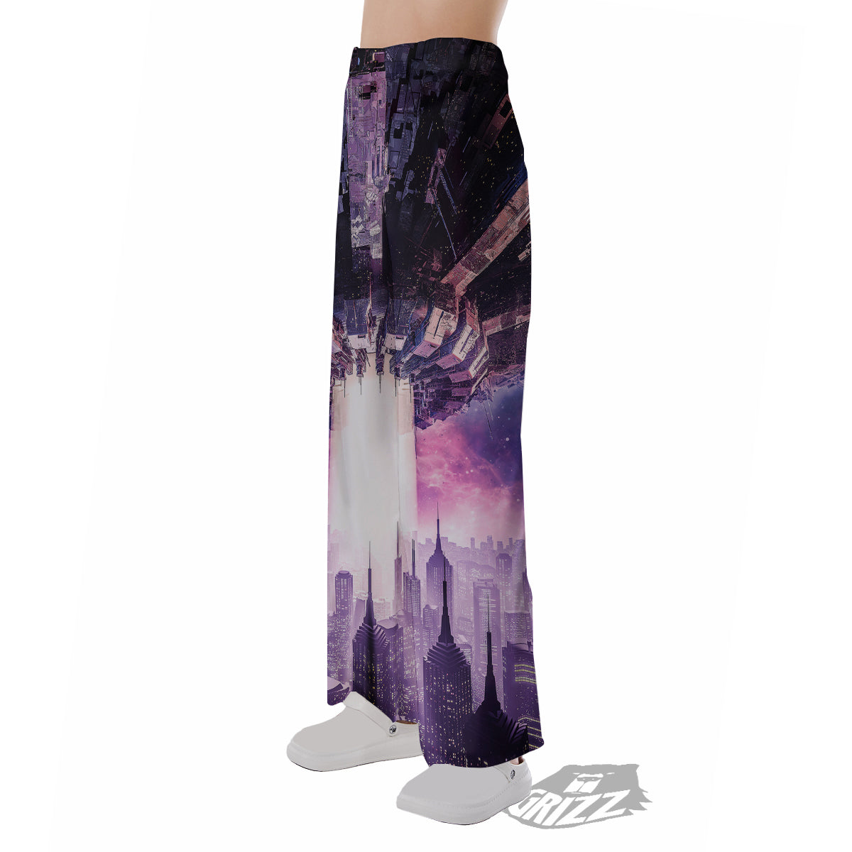 Alien Invasion Print Pajama Pants-grizzshop