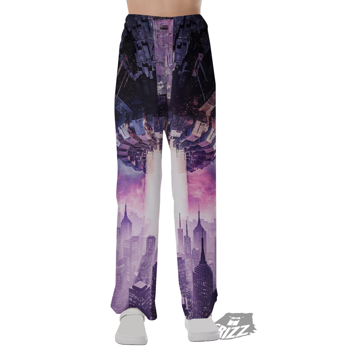 Alien Invasion Print Pajama Pants-grizzshop