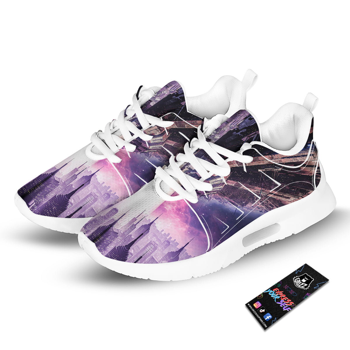 Alien Invasion Print Tennis Shoes-grizzshop