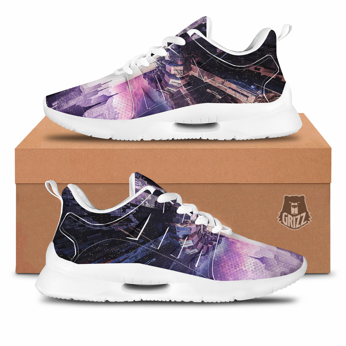 Alien Invasion Print Tennis Shoes-grizzshop