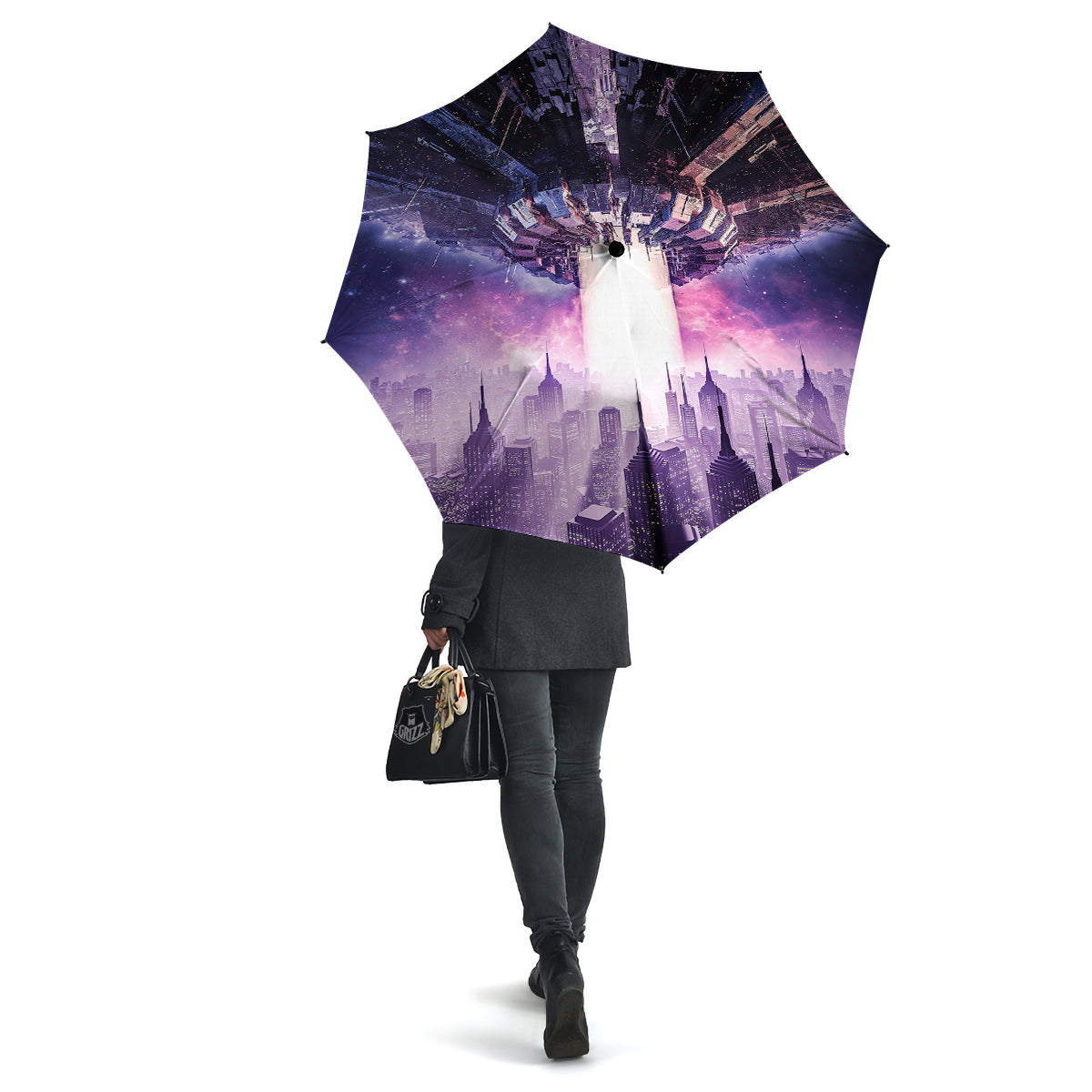Alien Invasion Print Umbrella-grizzshop