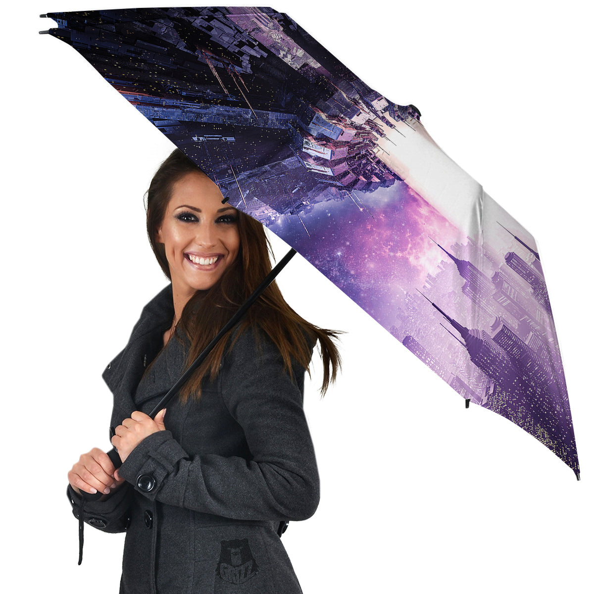 Alien Invasion Print Umbrella-grizzshop