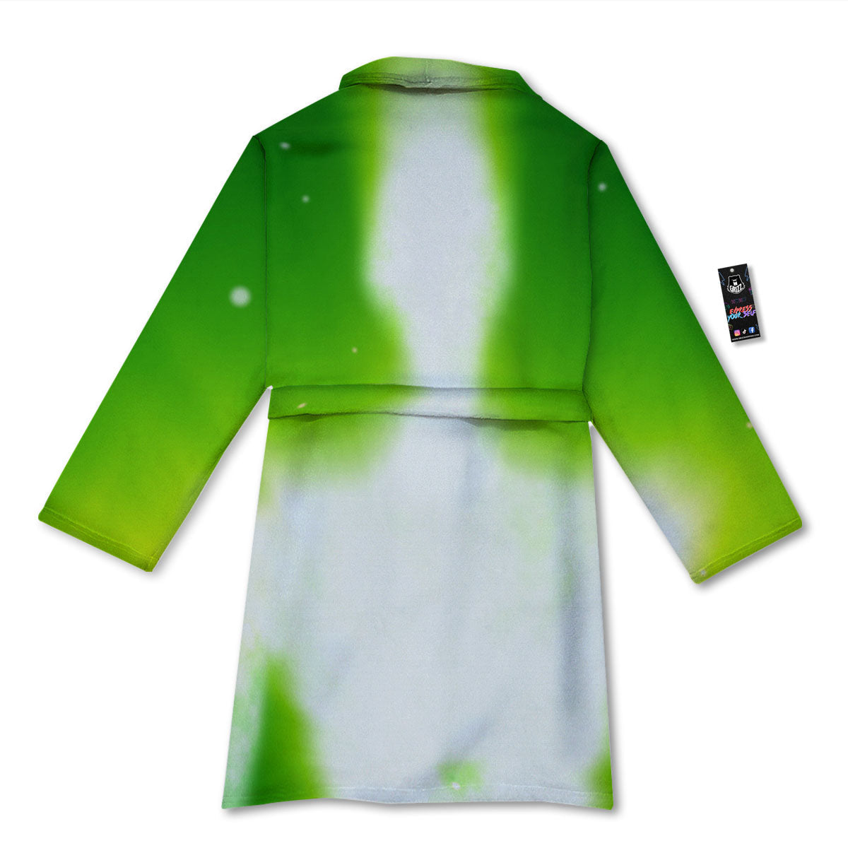 Alien Light Green Print Bathrobe-grizzshop