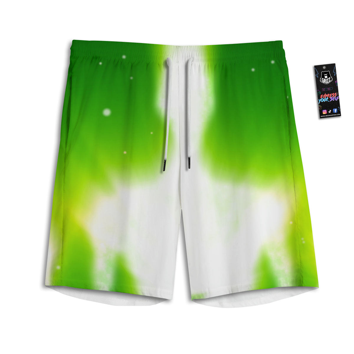 Aloha Hibiscus Hot Teal Pink Print Pattern Men's Athletic Shorts