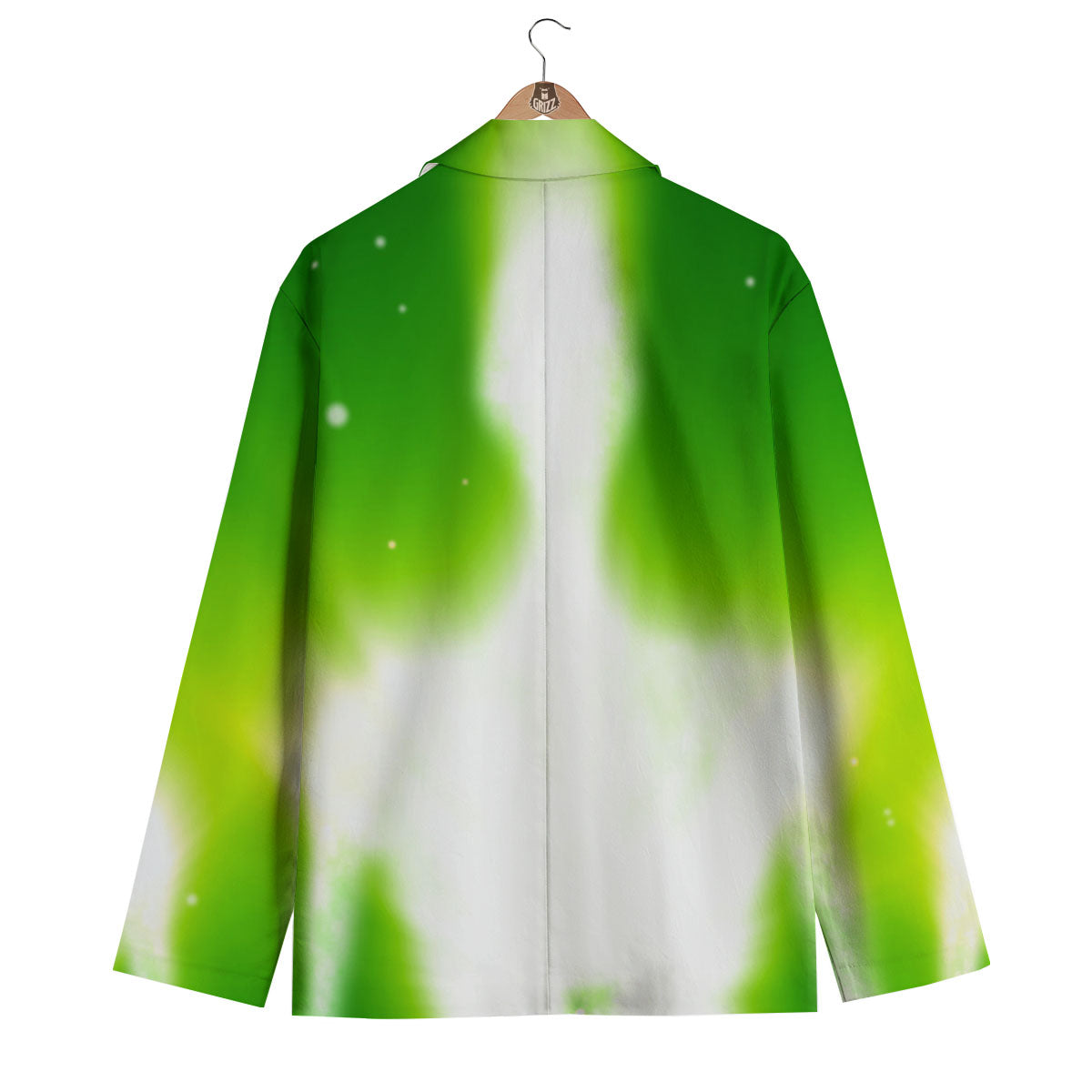 Alien Light Green Print Men's Blazer-grizzshop