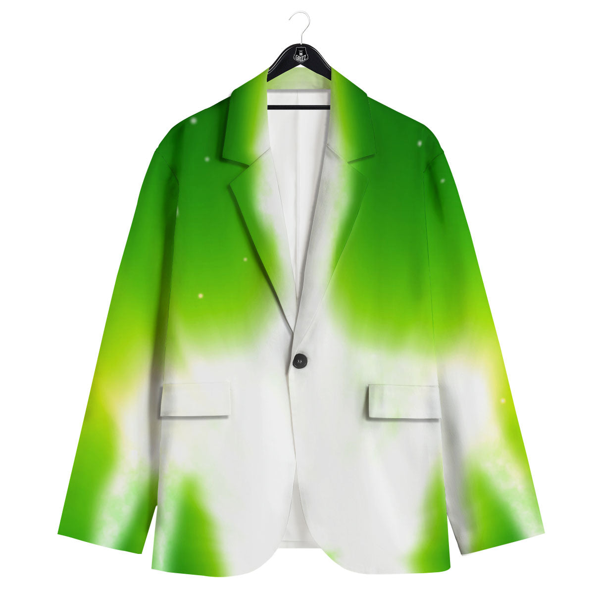 Alien Light Green Print Men's Sport Coat-grizzshop