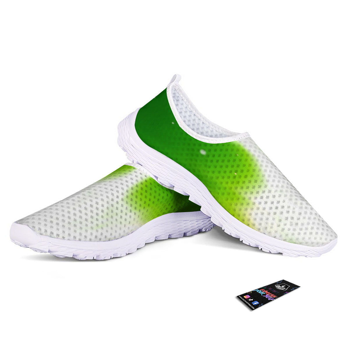 Alien Light Green Print Nurse Shoes-grizzshop