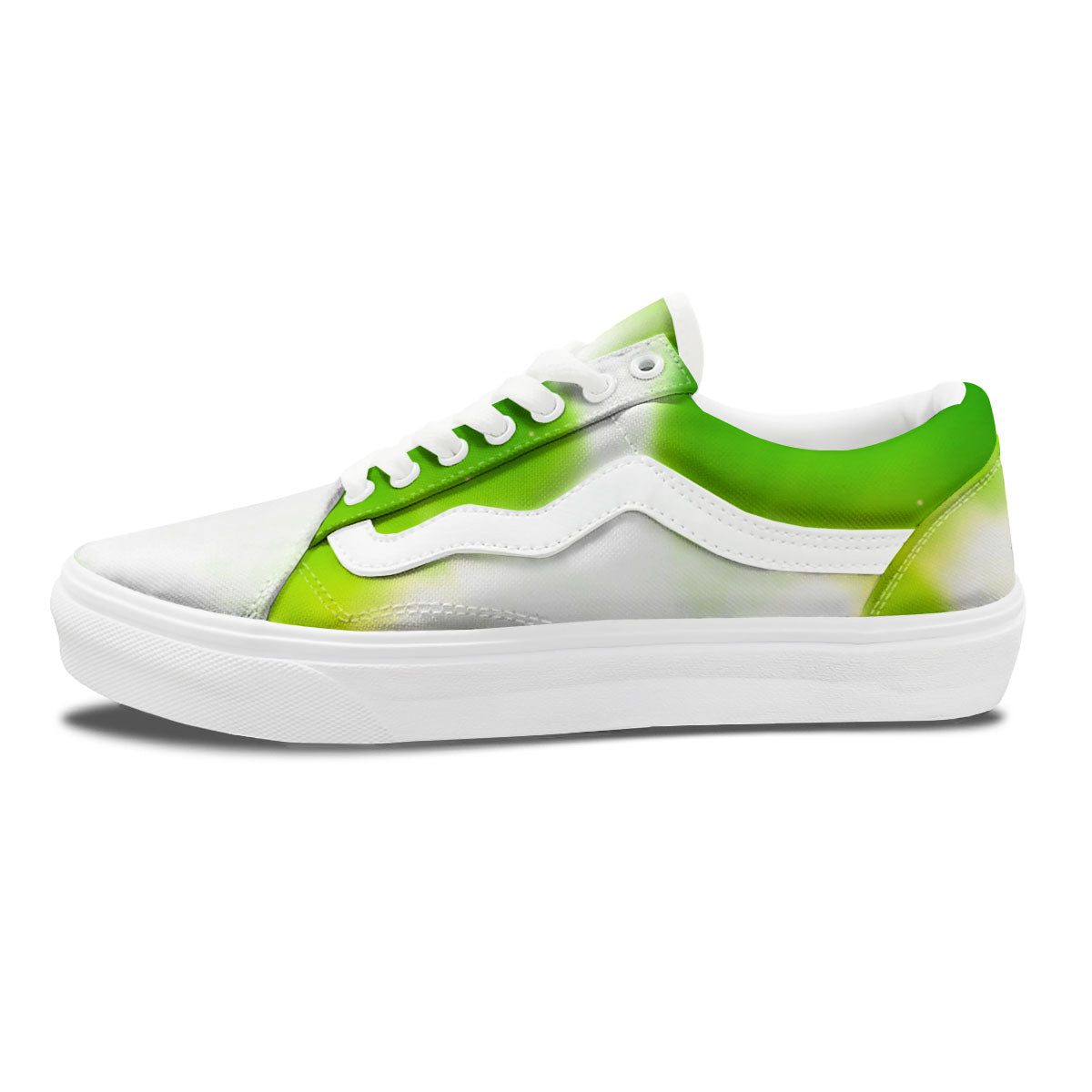 Alien Light Green Print Skate Shoes-grizzshop