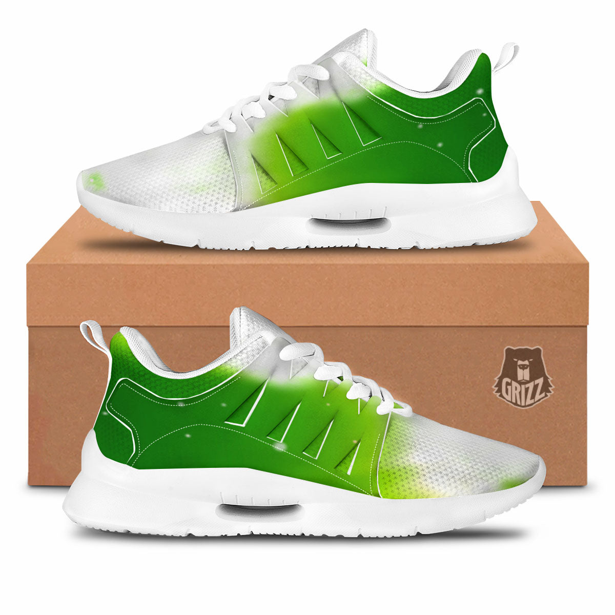 Alien Light Green Print Tennis Shoes-grizzshop