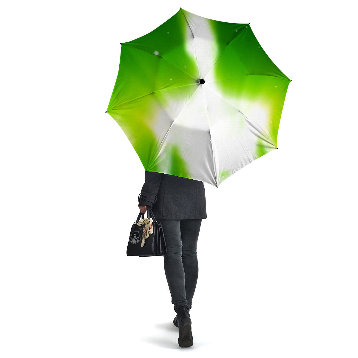 Alien Light Green Print Umbrella-grizzshop