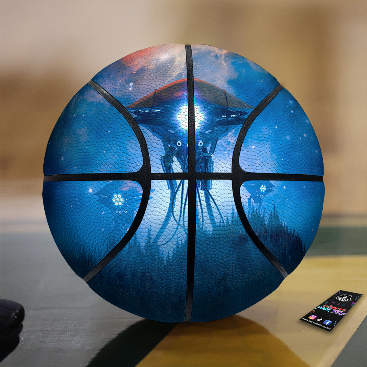 Alien Machines Print Basketball-grizzshop