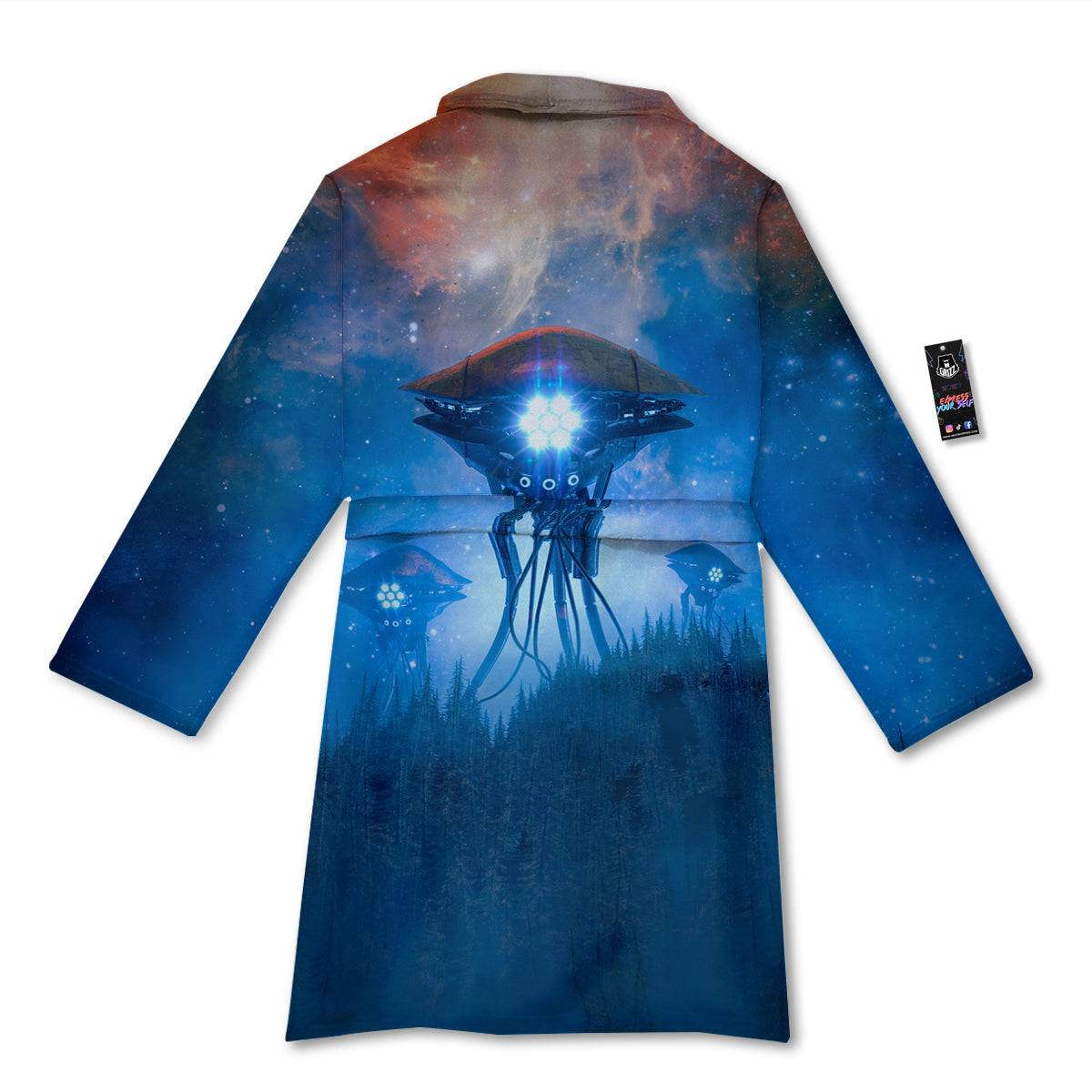 Alien Machines Print Bathrobe-grizzshop