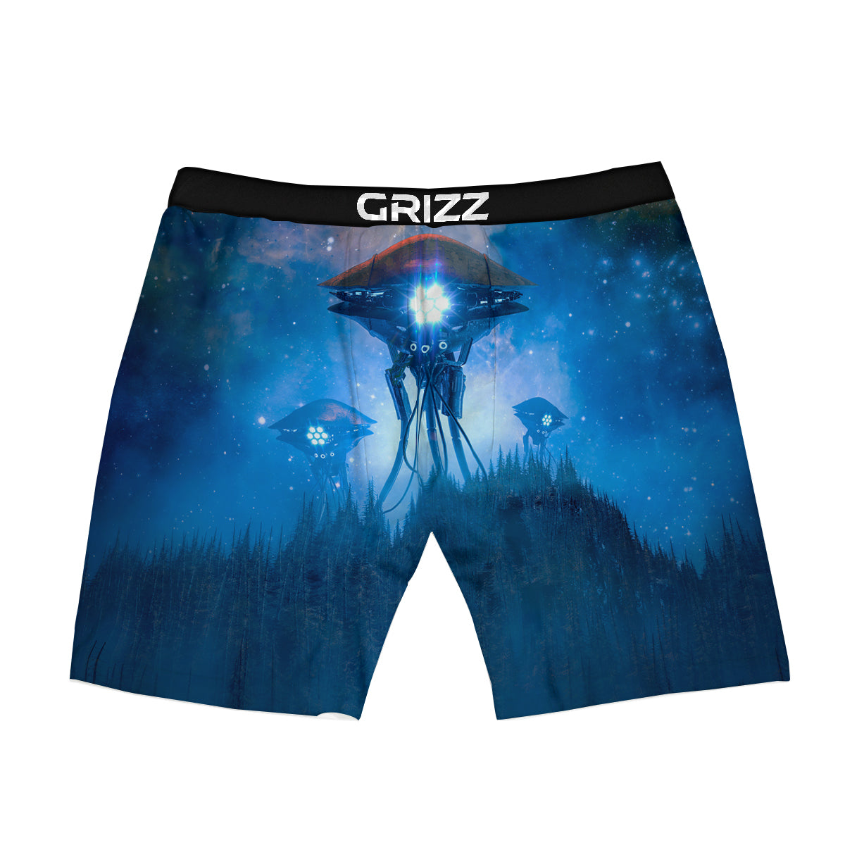 Alien Machines Print Boxer Briefs-grizzshop