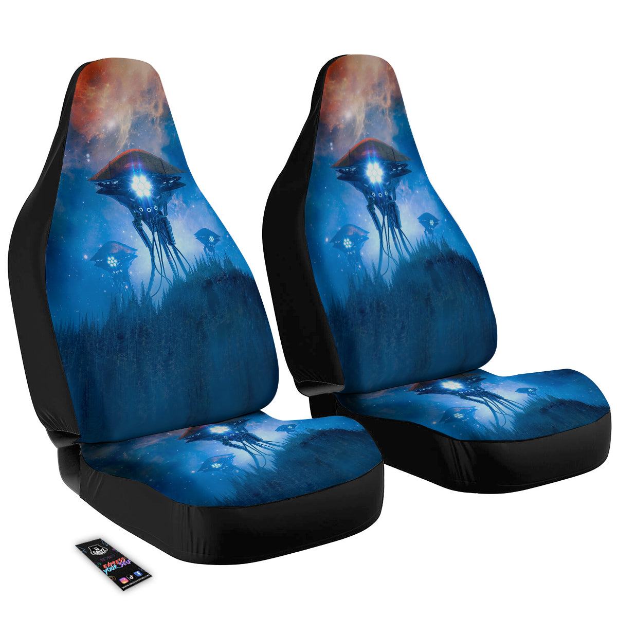 Alien Machines Print Car Seat Covers-grizzshop