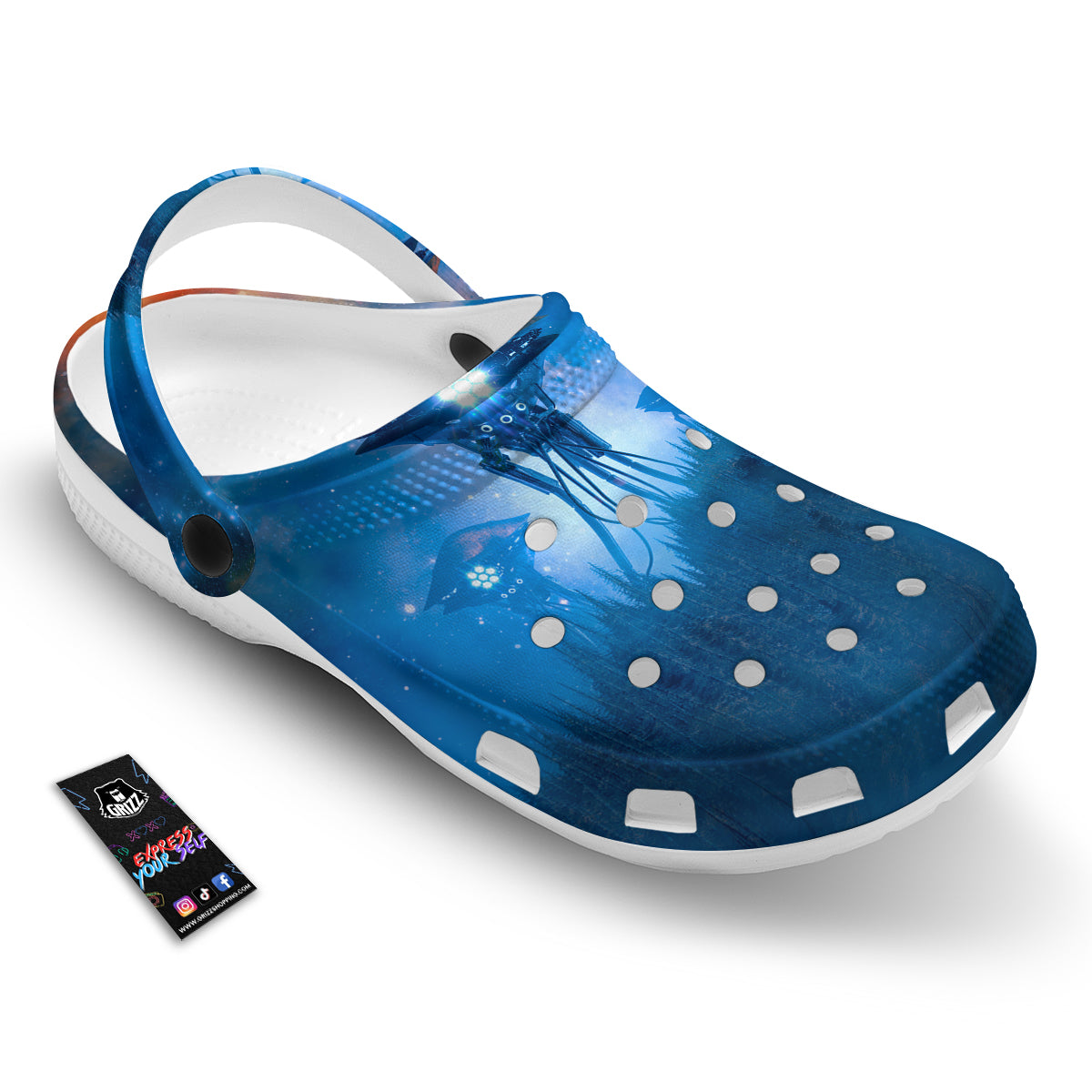 Alien Machines Print Clog-grizzshop
