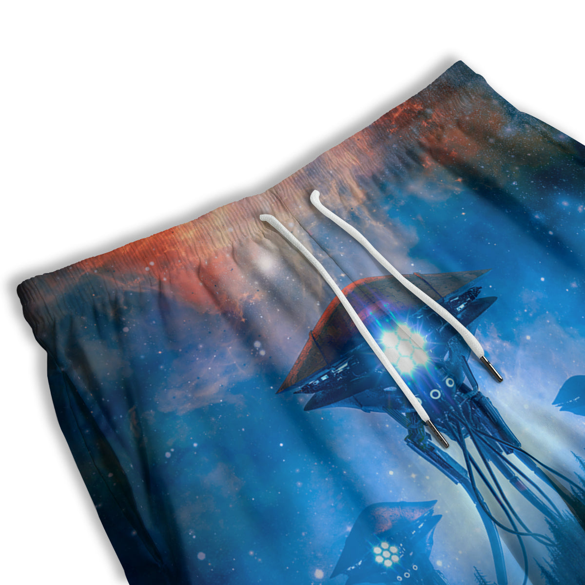 Alien Machines Print Men's Athletic Shorts