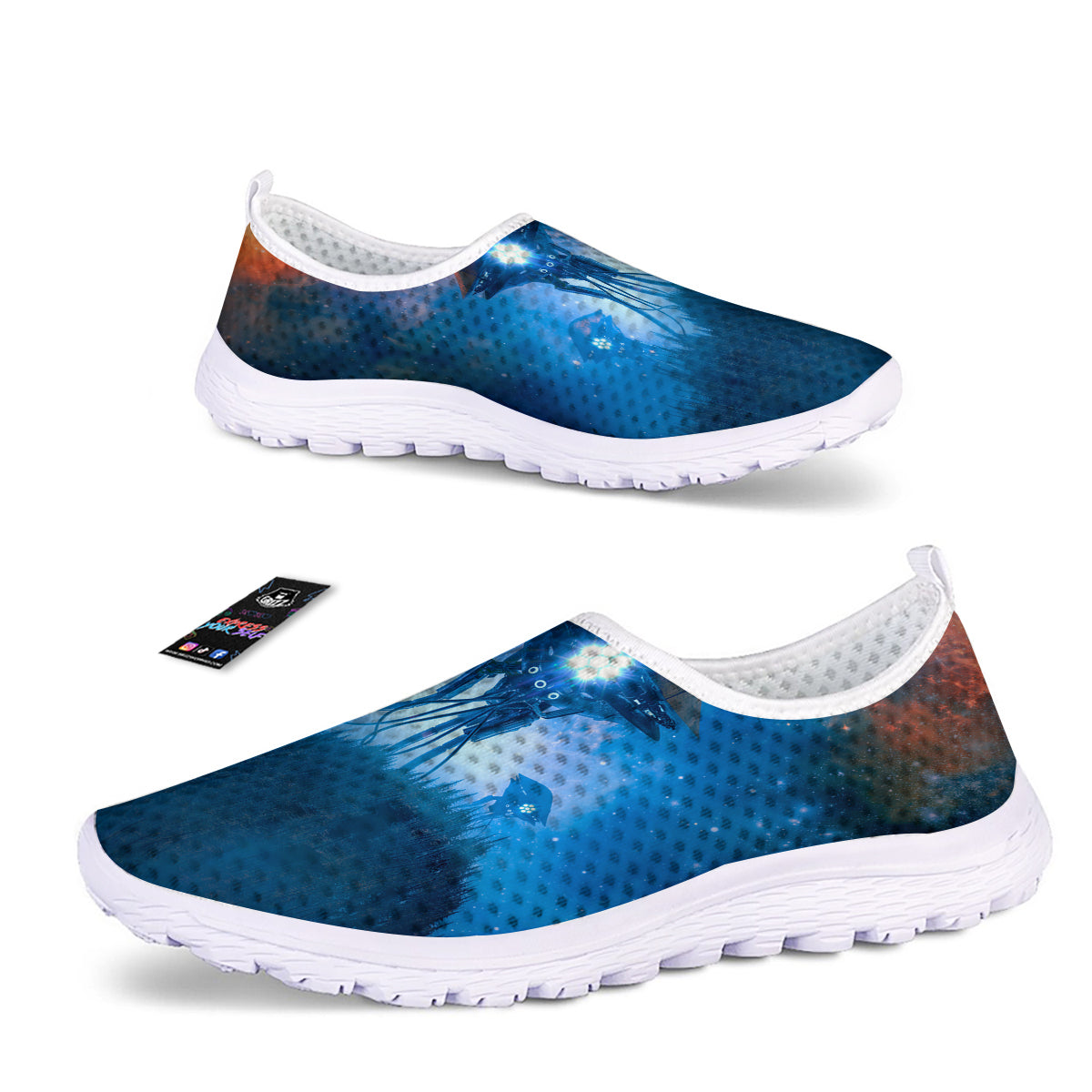 Alien Machines Print Nurse Shoes-grizzshop