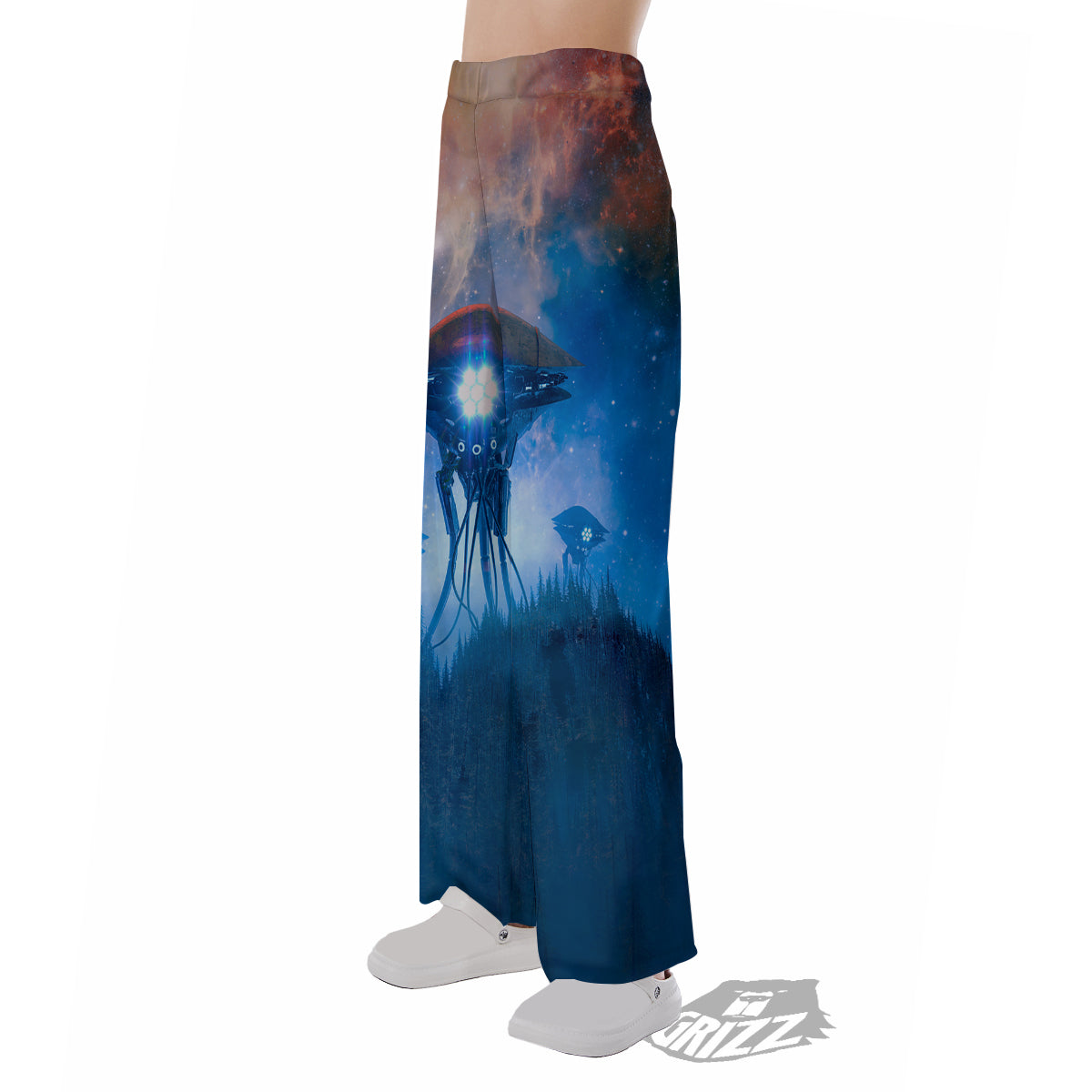 Alien Machines Print Pajama Pants-grizzshop