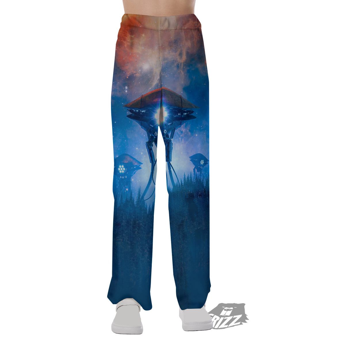 Alien Machines Print Pajama Pants-grizzshop