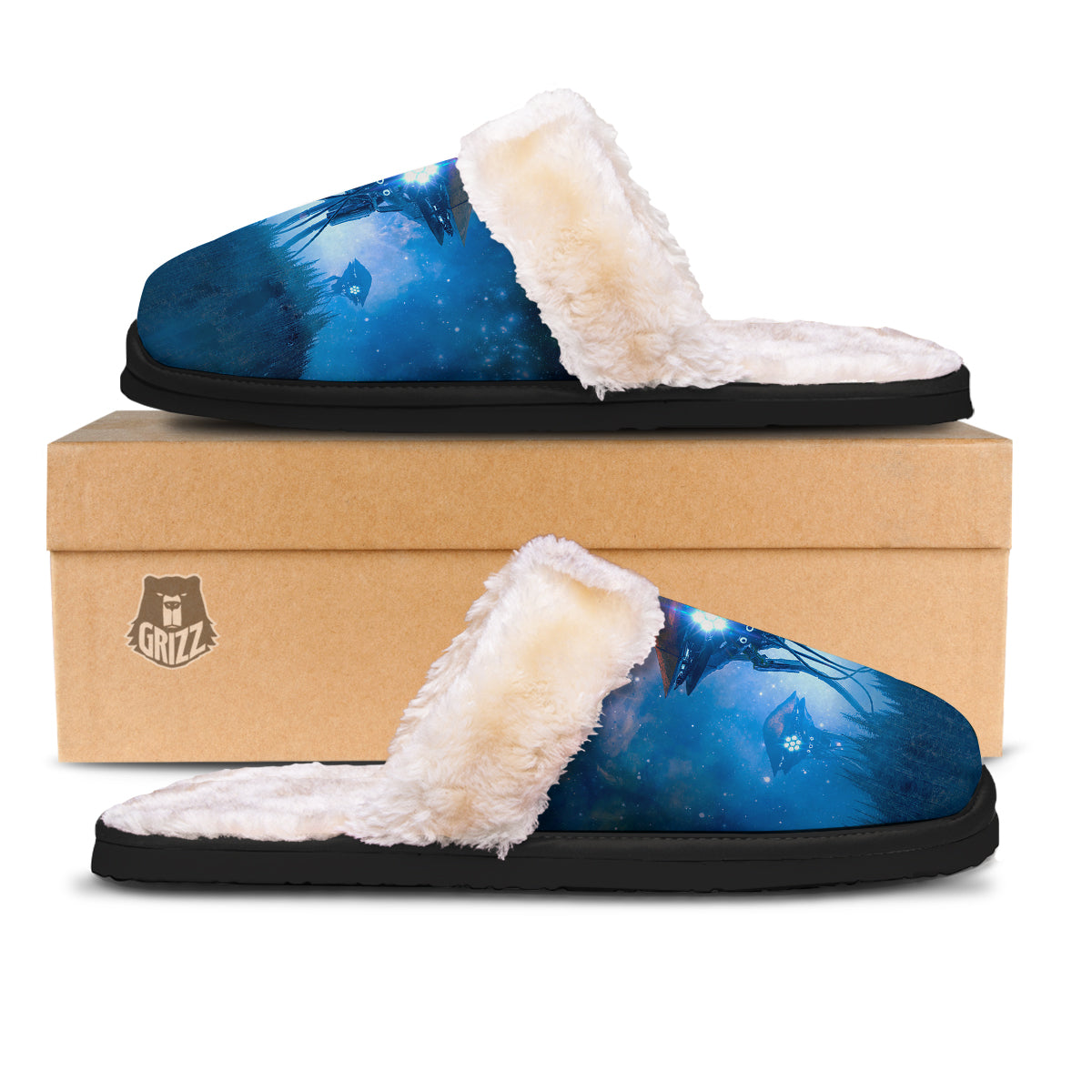 Alien Machines Print Slippers-grizzshop