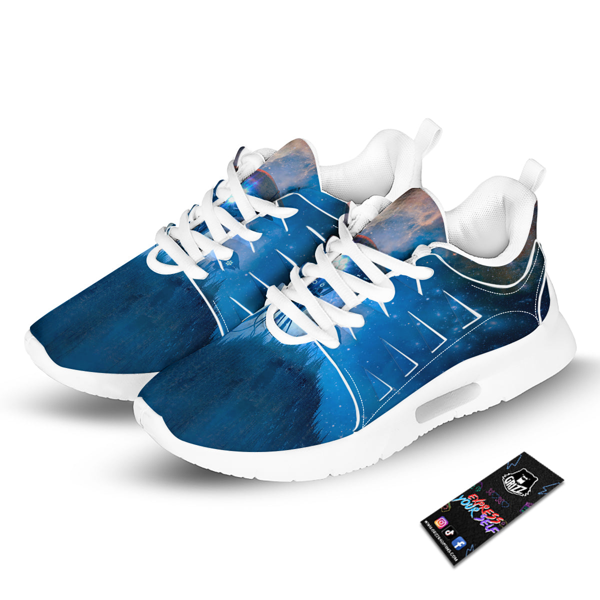 Alien Machines Print Tennis Shoes-grizzshop