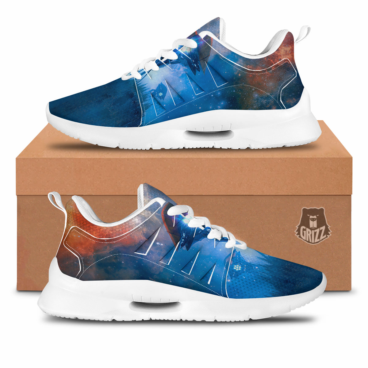 Alien Machines Print Tennis Shoes-grizzshop