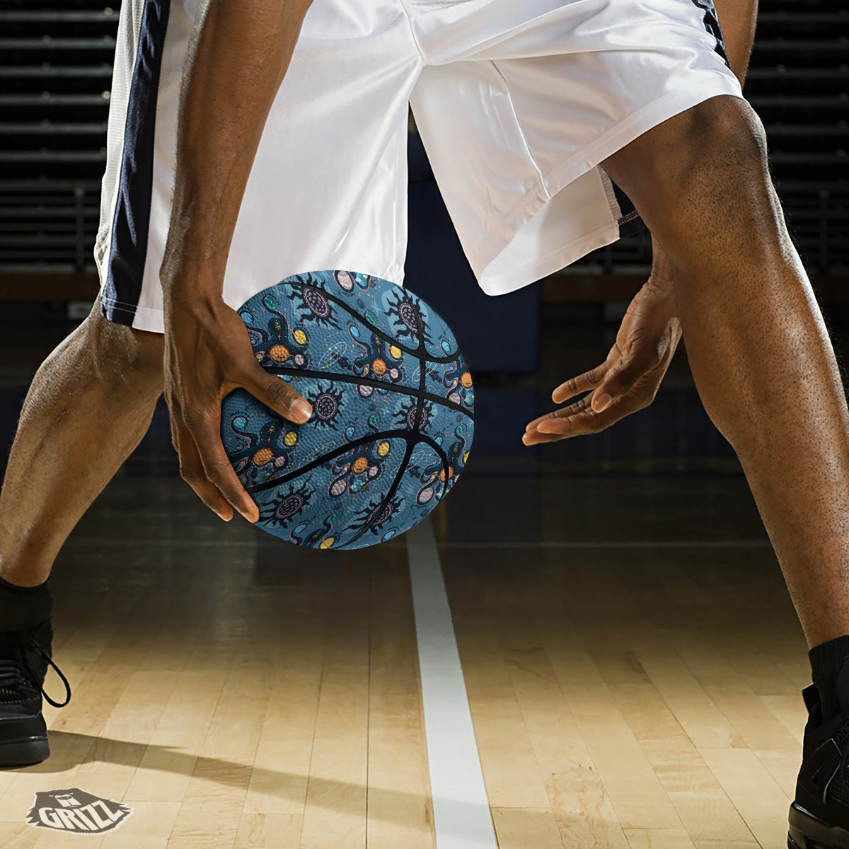 Alien On Planets Print Pattern Basketball-grizzshop