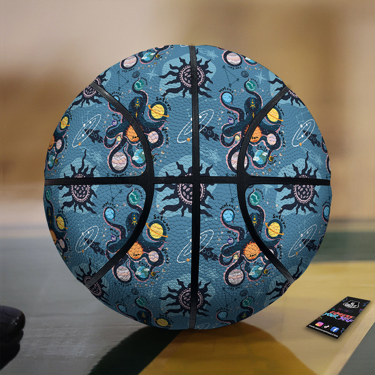 Alien On Planets Print Pattern Basketball-grizzshop