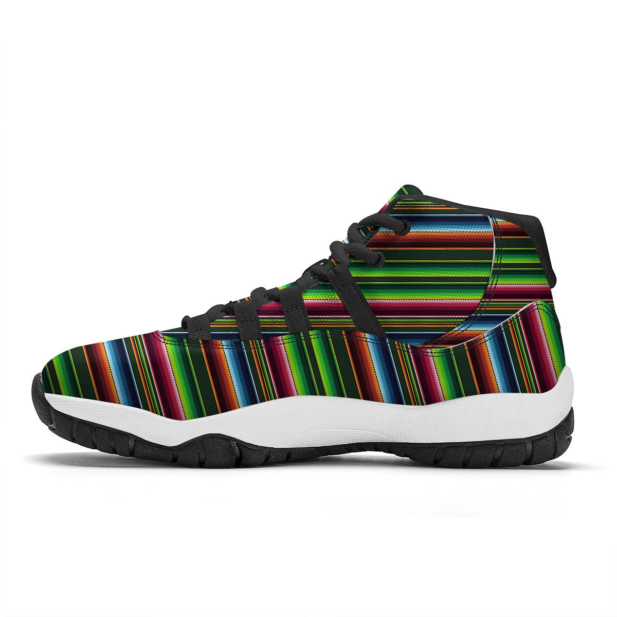 Alien On Planets Print Pattern Black Bball Shoes-grizzshop