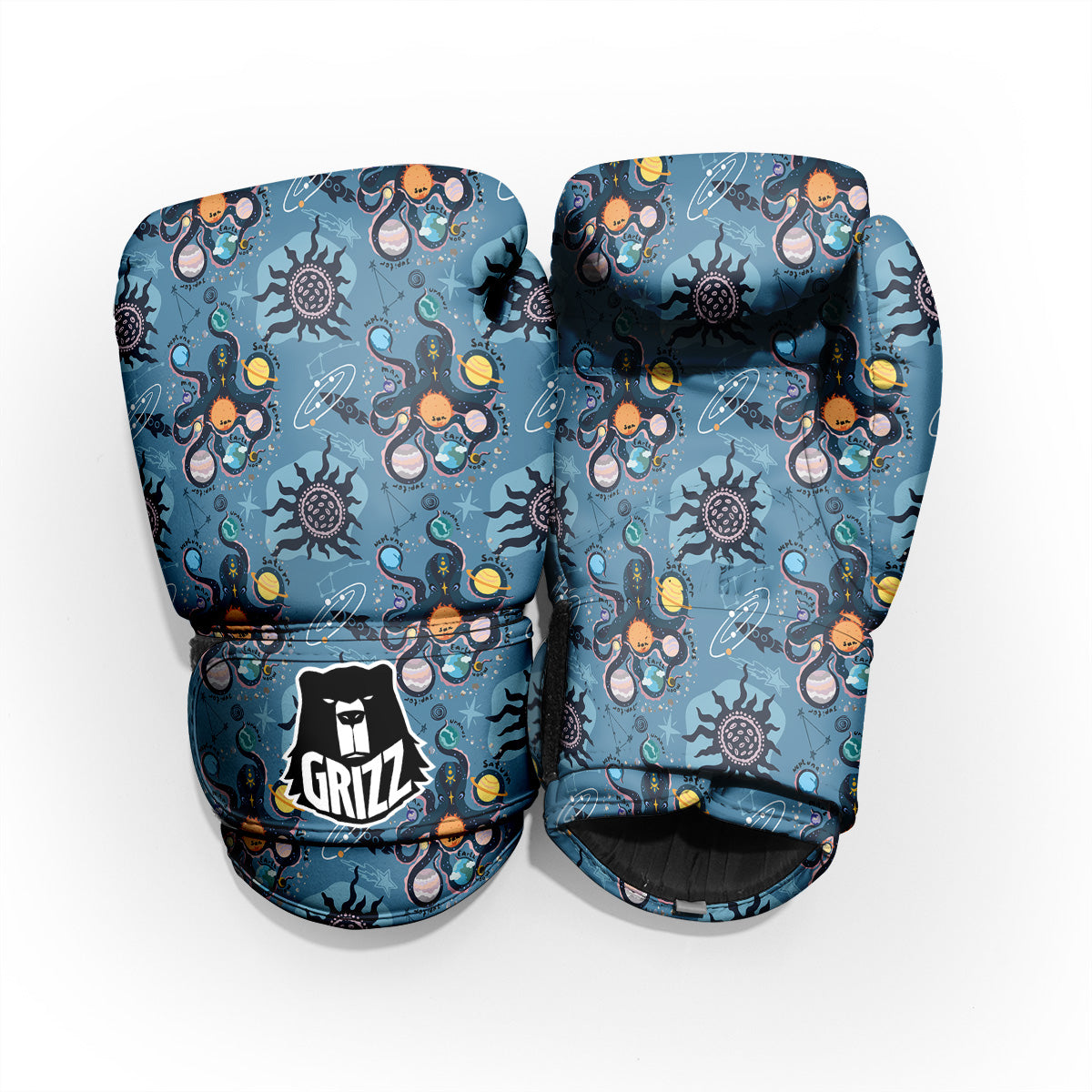 Alien On Planets Print Pattern Pro Boxing Glove