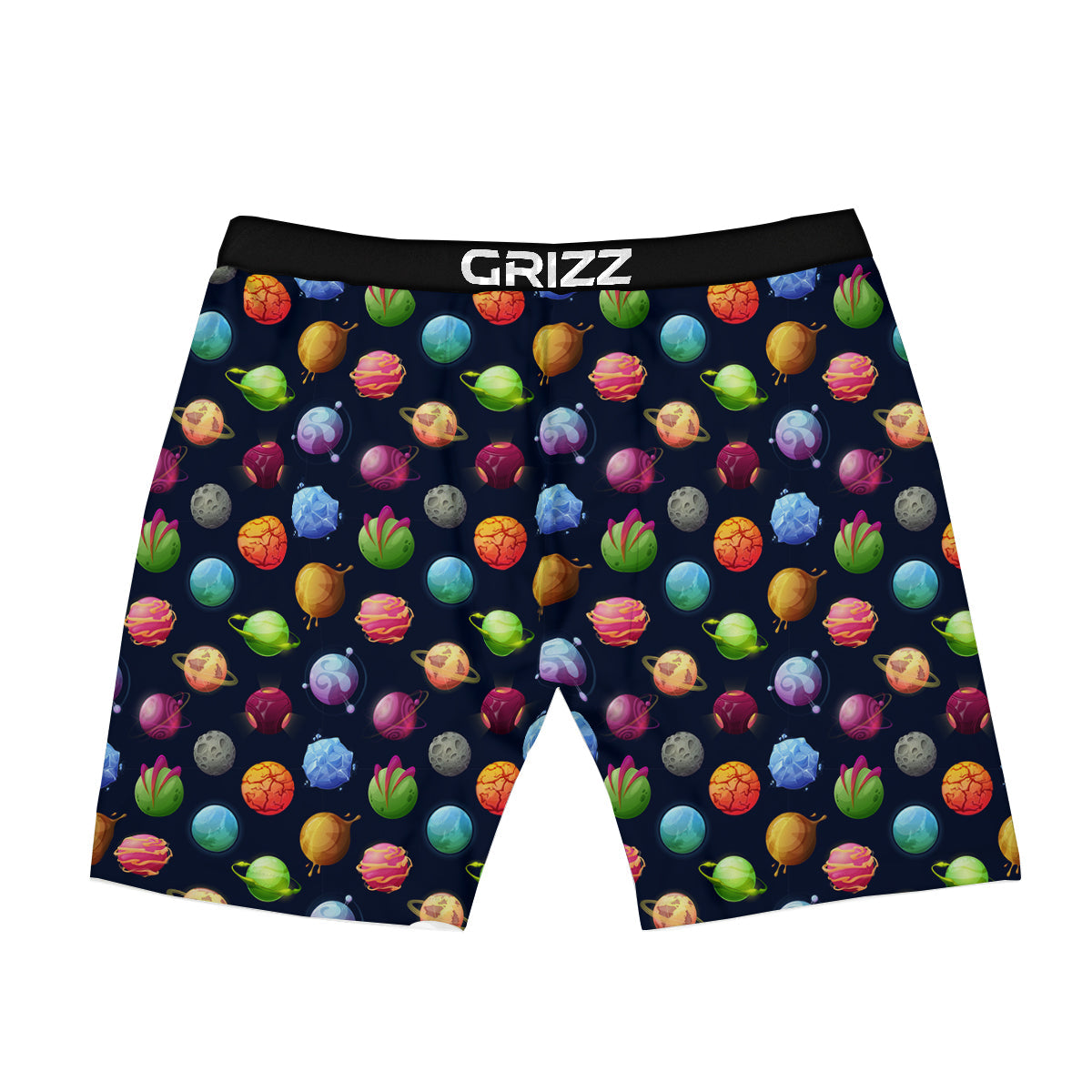 Alien Planets And Stars Print Pattern Boxer Briefs-grizzshop