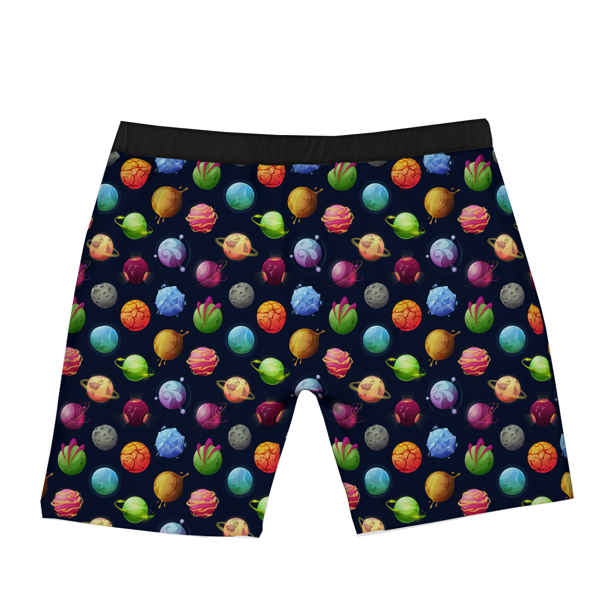 Alien Planets And Stars Print Pattern Boxer Briefs-grizzshop