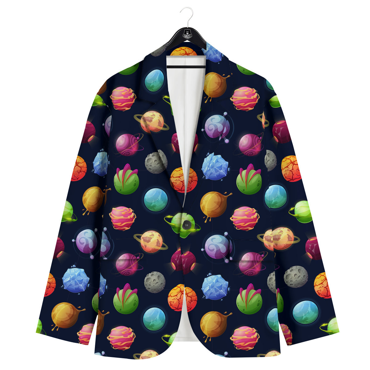 Alien Planets And Stars Print Pattern Men's Sport Coat-grizzshop