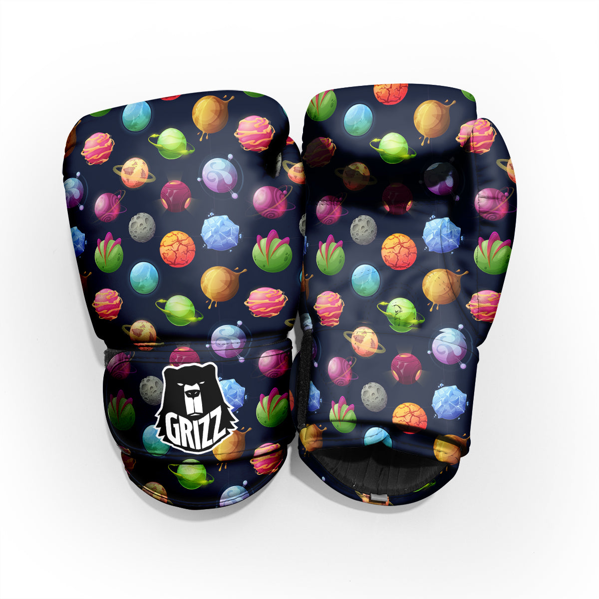Alien Planets And Stars Print Pattern Pro Boxing Glove